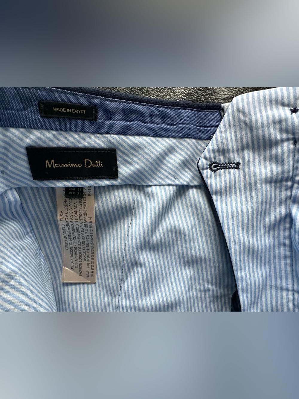 Massimo Dutti Men’s Navy Super 120’s Wool Dress Pants Size 31 NWT - Picture 9 of 16
